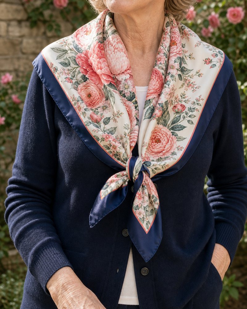 Walled Garden collection: June Peonies scarf