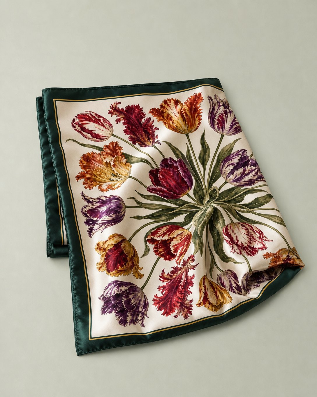 Parrot Tulip Wreath Scarf, image 2