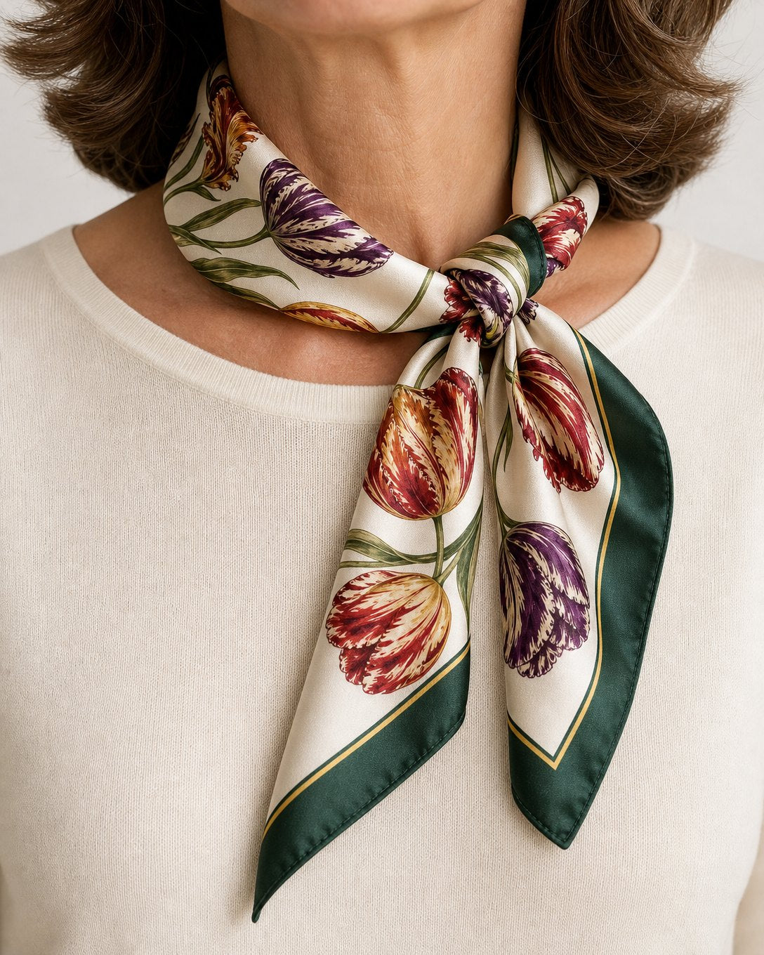 Parrot Tulip Wreath Scarf, image 3