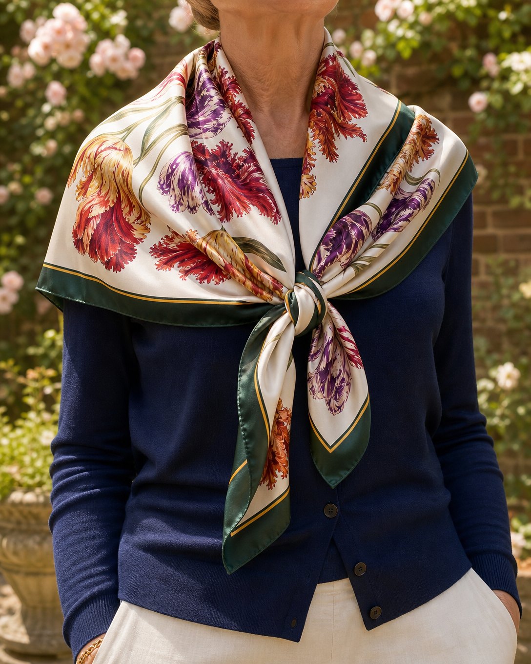 Parrot Tulip Wreath Scarf, image 5