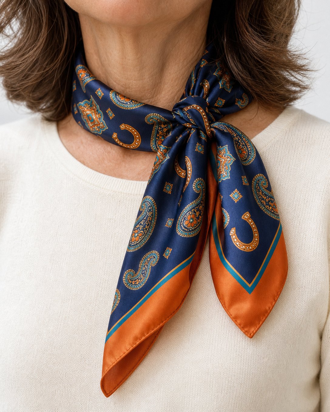 Horseshoe Foulard Scarf, image 3