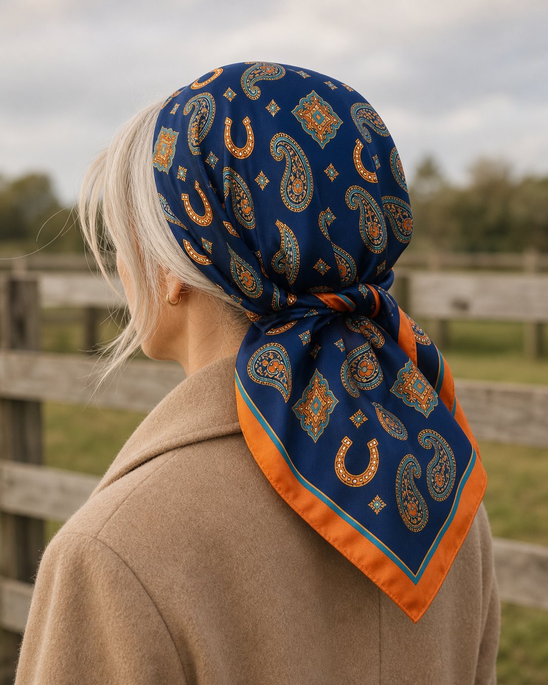 Horseshoe Foulard Scarf, image 5