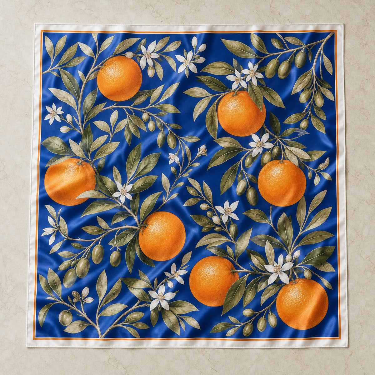 Cobalt Oranges Scarf, image 1