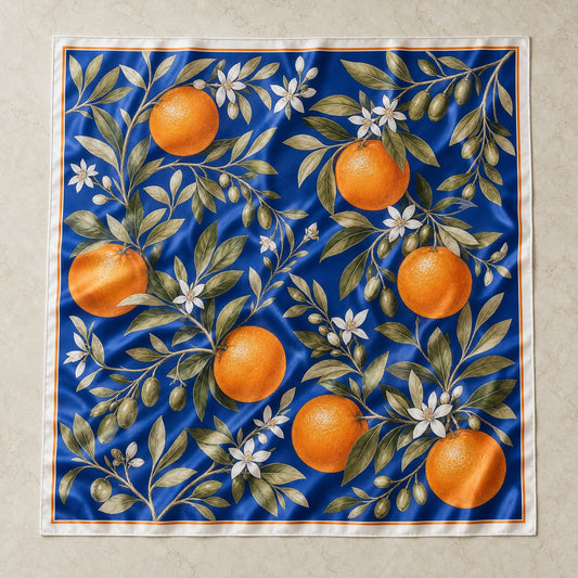 Cobalt Oranges Scarf, image 1
