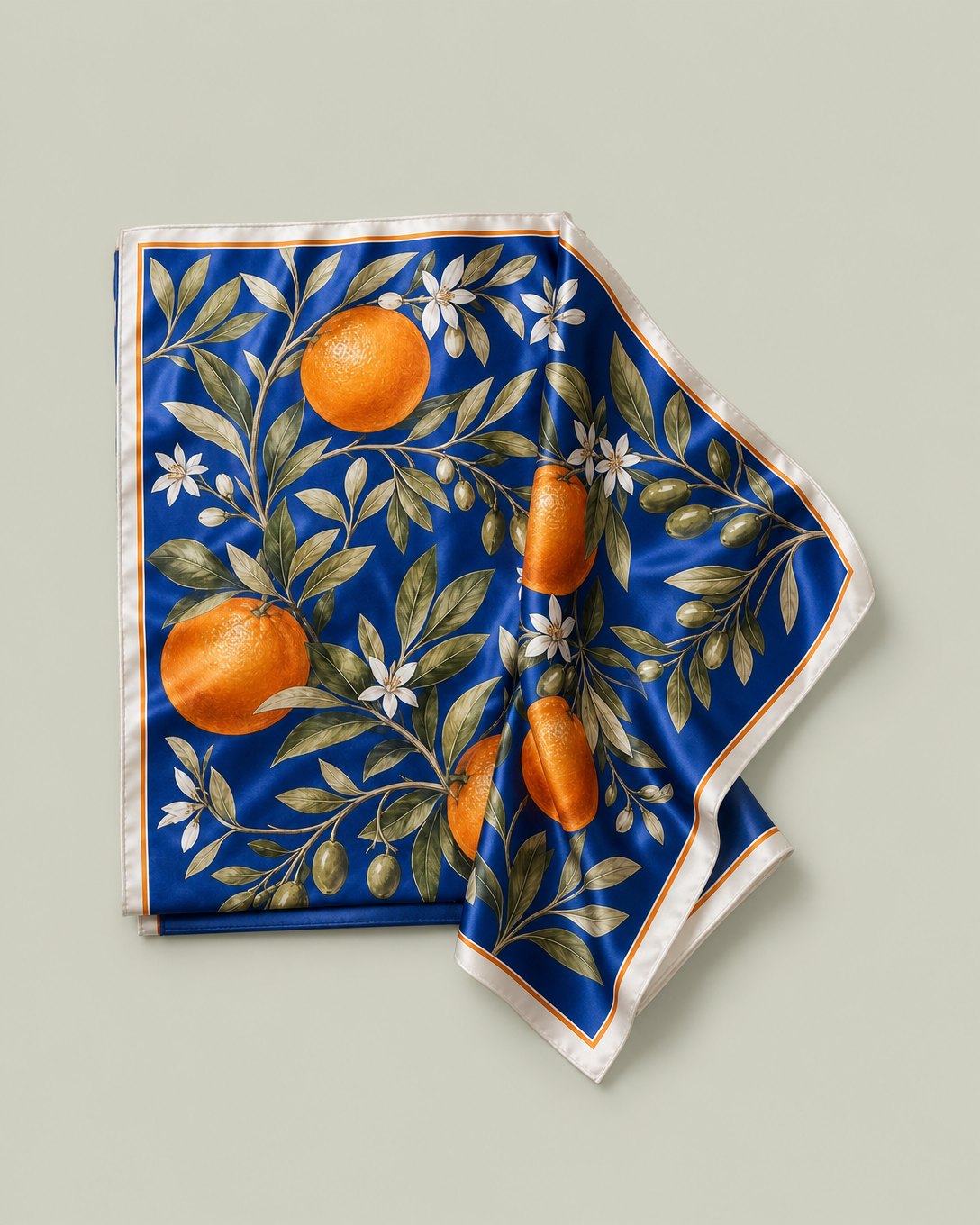 Cobalt Oranges Scarf, image 2