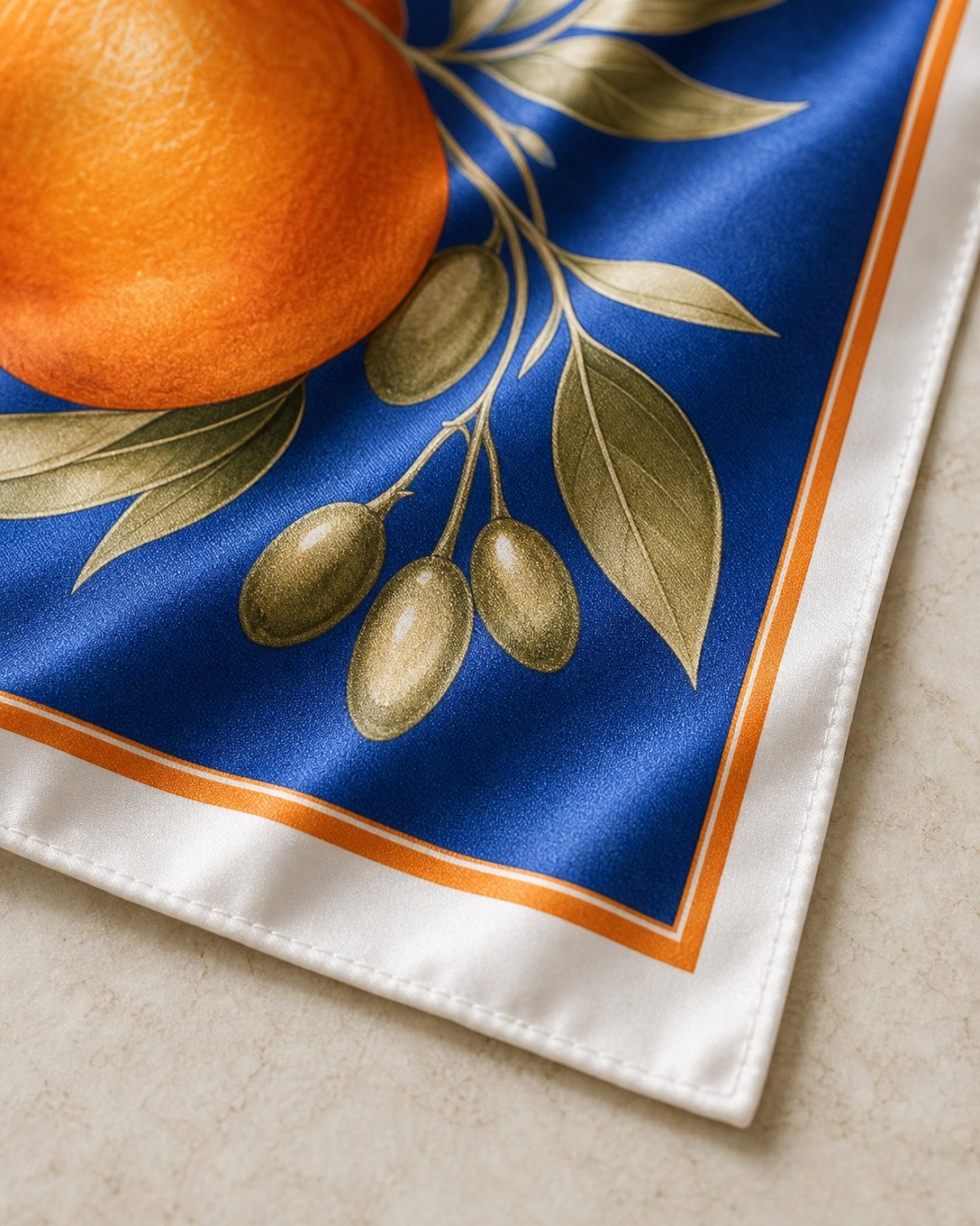 Cobalt Oranges Scarf, image 4